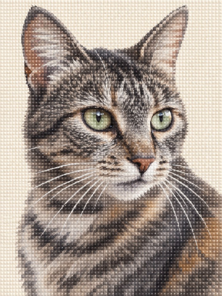 猫の手描きイラスト寄り